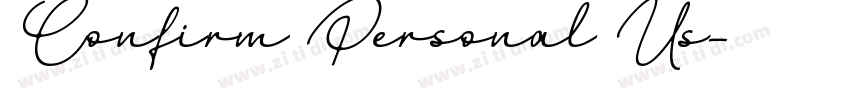 Confirm Personal Us字体转换